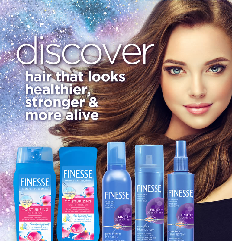 Finesse Haircare Shampoo Conditioner Styling Mousse Hair Spray Moisturize Repair Style Strengthen