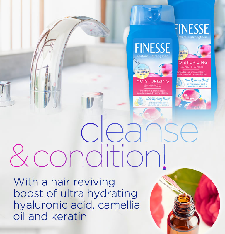 Finesse Shampoo Conditioner Haircare Shampoo Conditioner Hair Moisturize Volumize Repair Strengthen